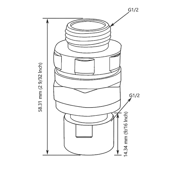 Conector giratorio para cabezal de ducha
