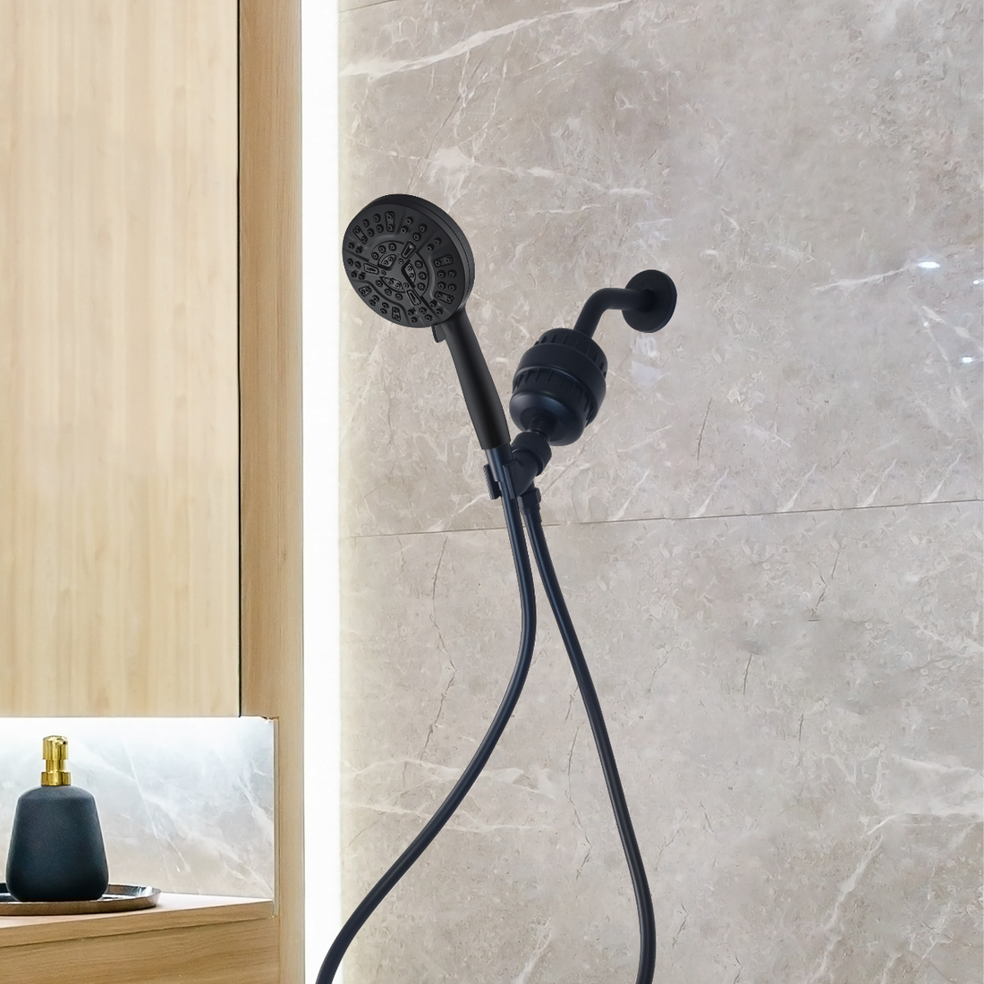 Kit de ducha completo con cabezal de ducha Luxe de 10 modos