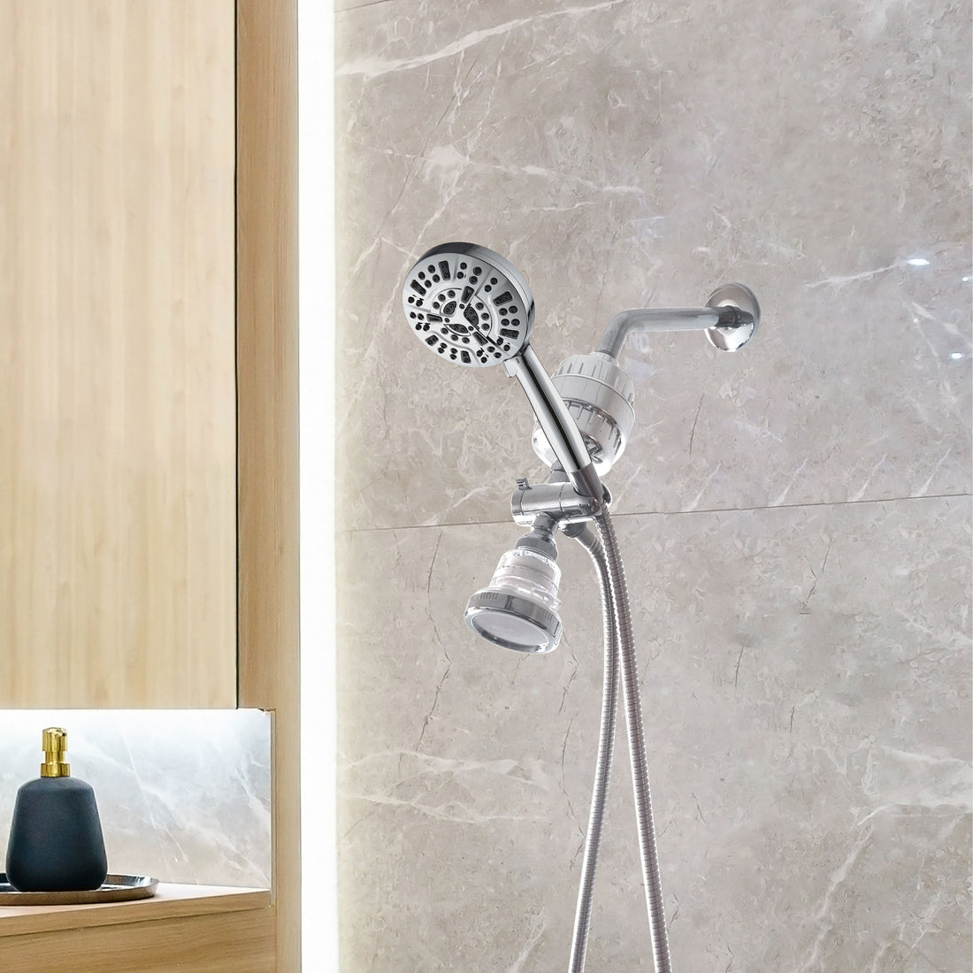 Sistema de ducha doble Luxe de 10 modos