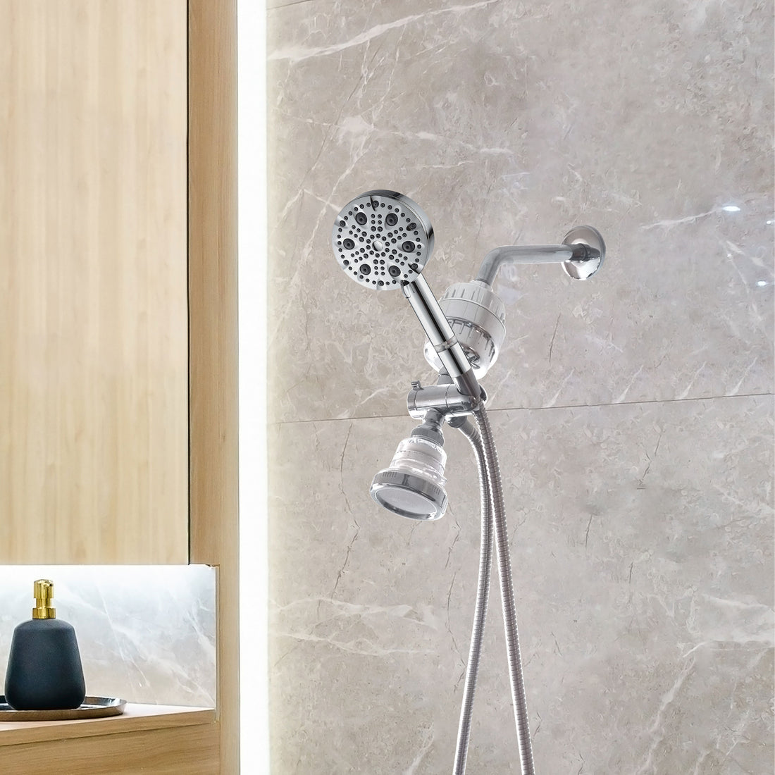 Sistema de ducha doble Luxe de 9 modos