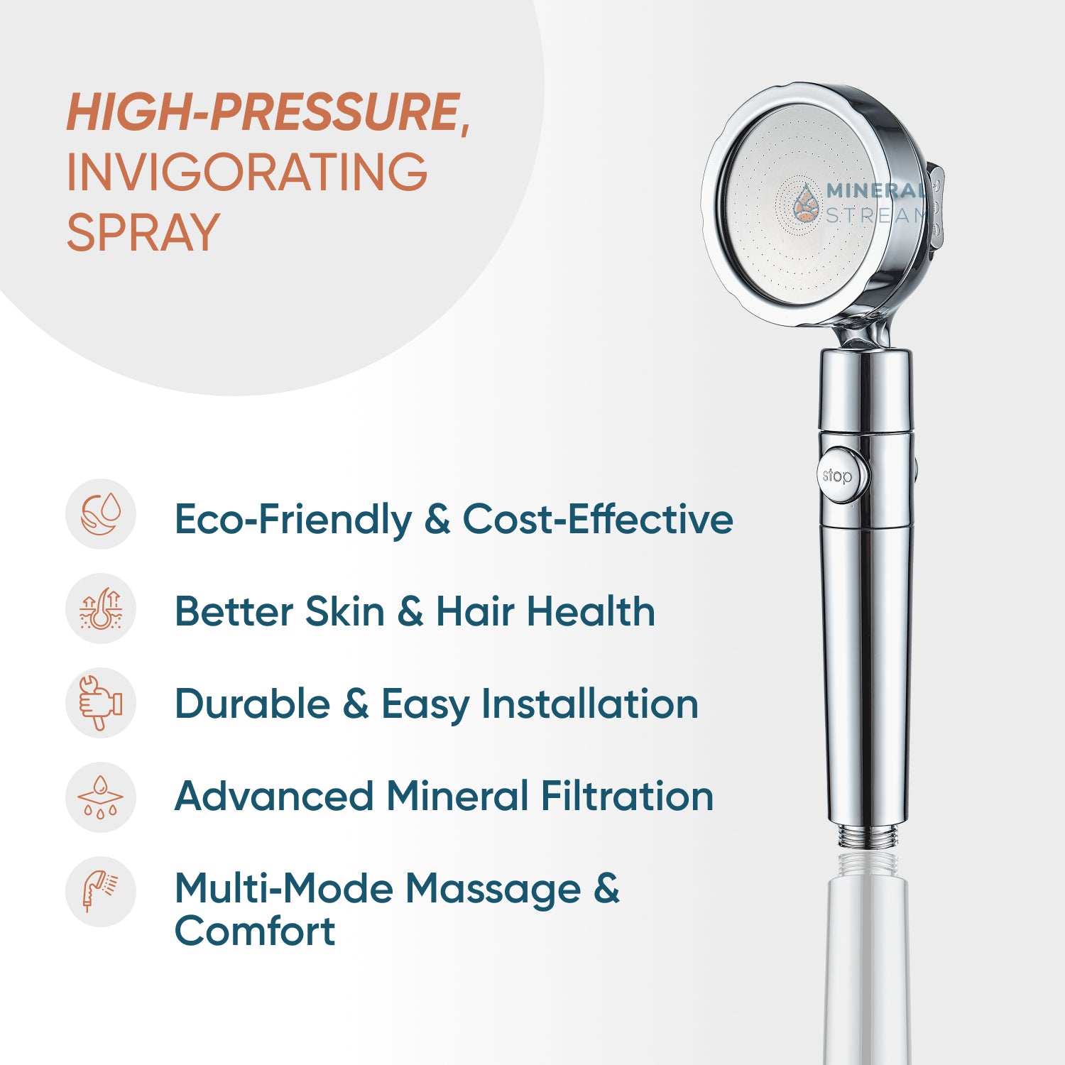 MineralStream ™ 3.0 cabezal de ducha de filtración
