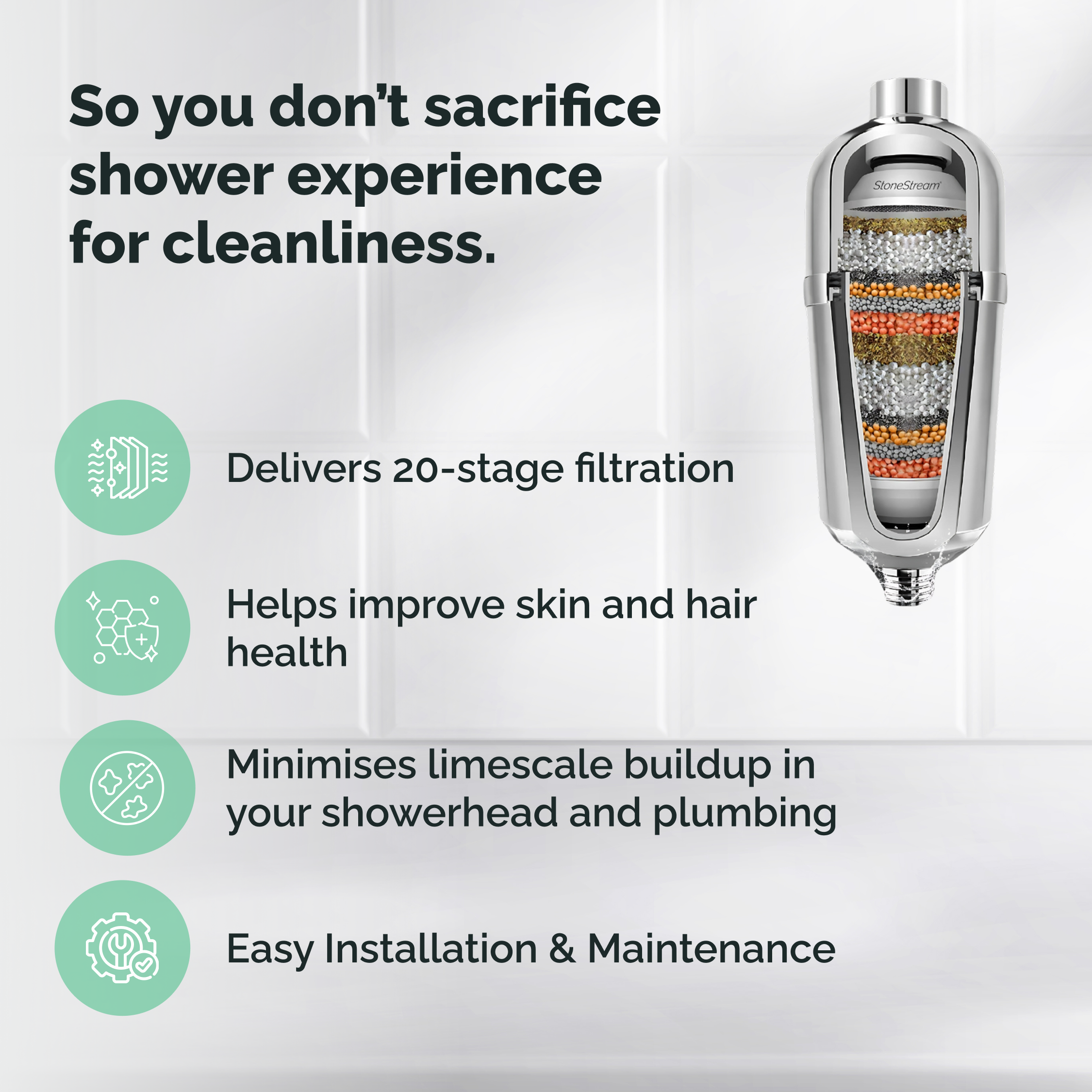 Advanced Shower Filter for Hard Water