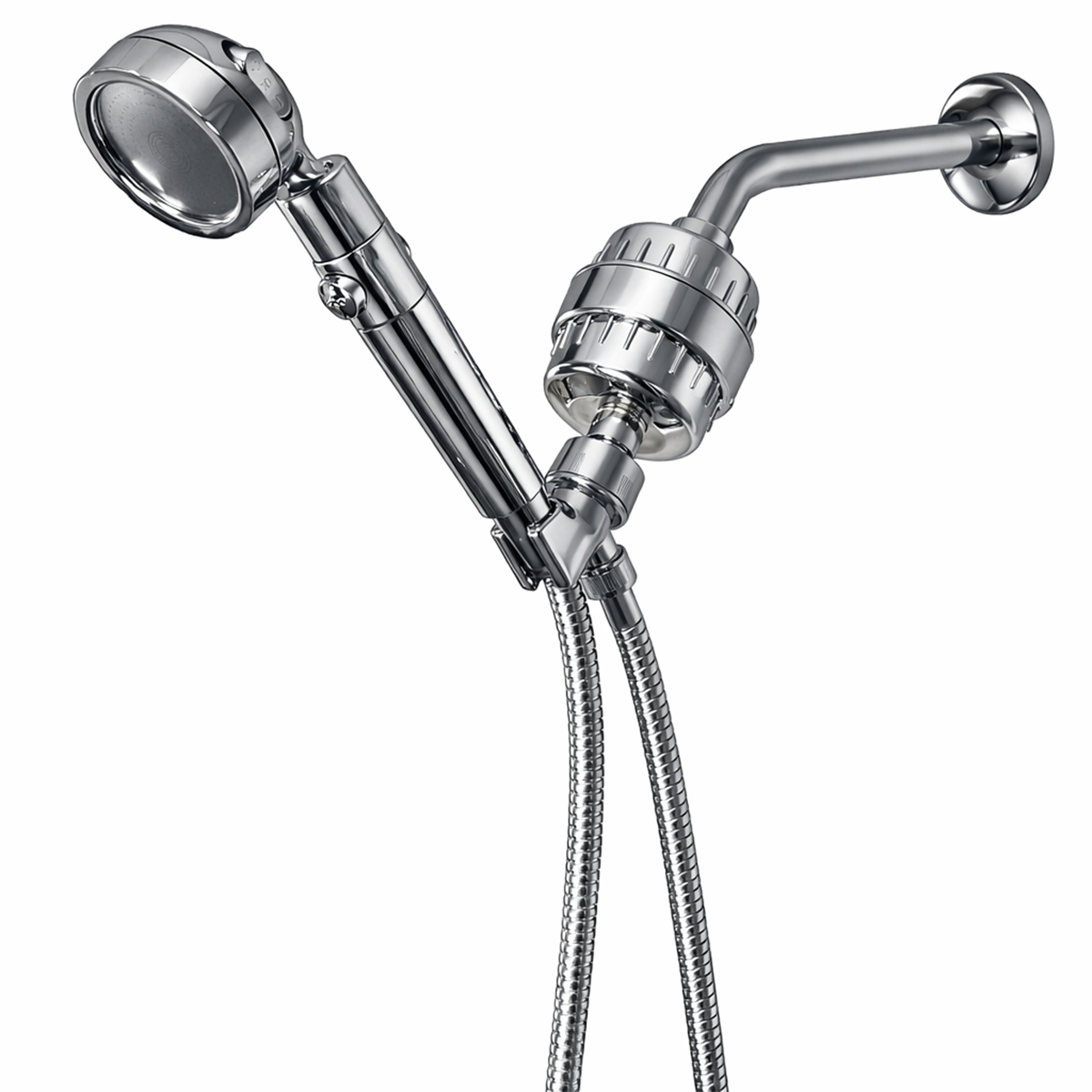 MineralStream Duo Shower Head Showerhead Complete Shower Kit