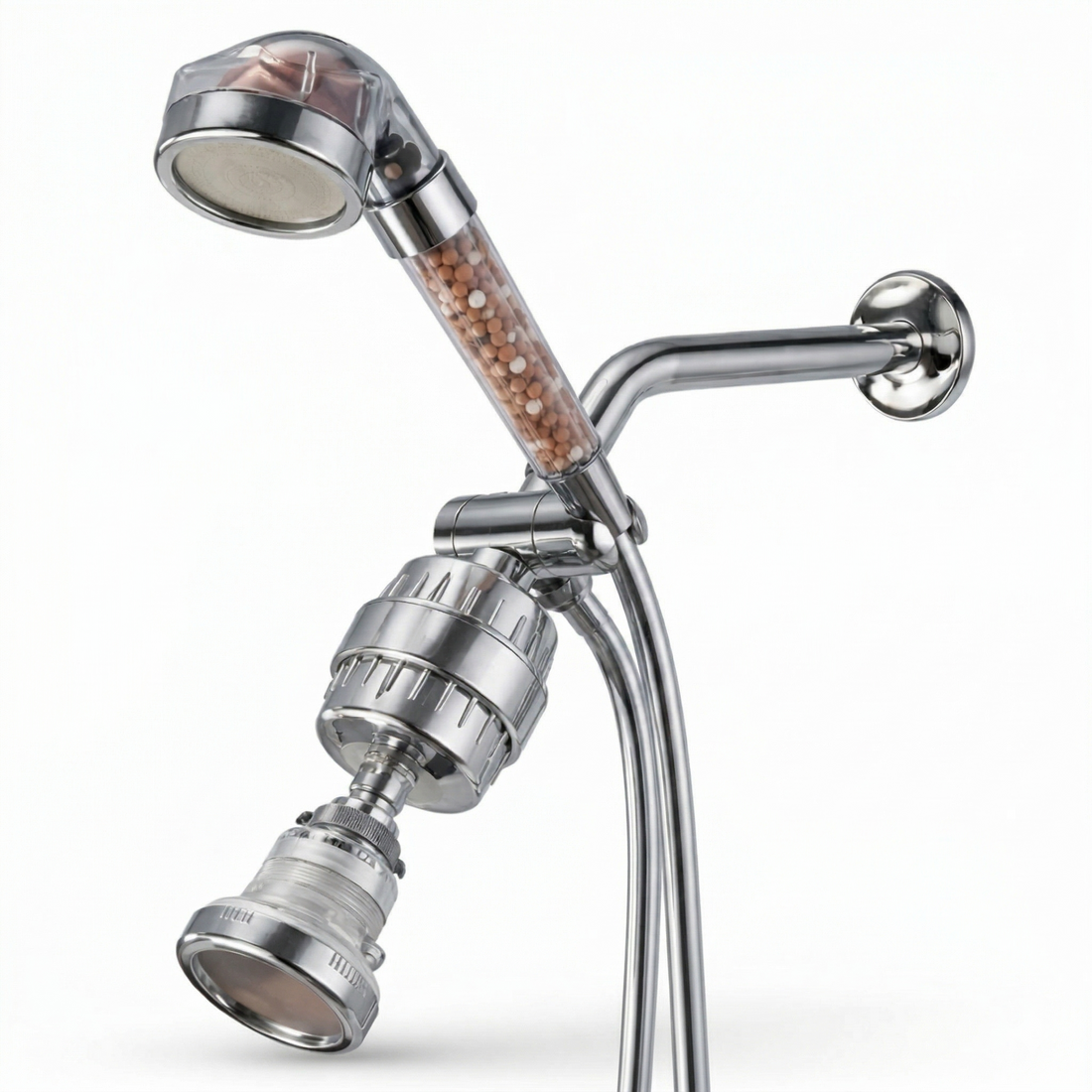 Sistema de ducha LED iónica con alcachofa de ducha